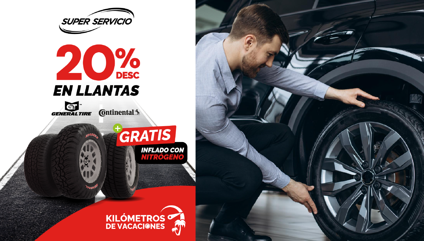 20% de descuento en llantas Continental y General tire + Nitrógeno gratis imagen